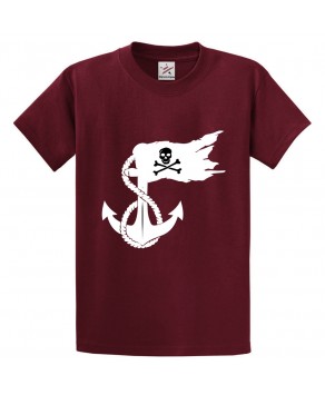Roger Flag With Anchor Unisex Kids and Adults T-Shirt